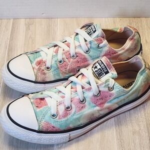 Converse All Star Low Watermelon Girls JR size 3.5 tyedye pastel fruit